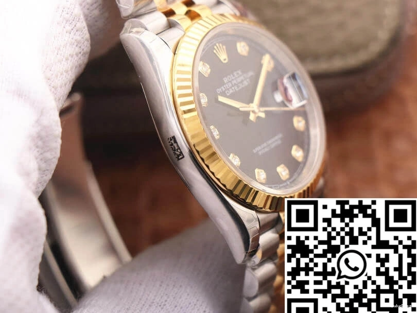 Dial Datejust M126233-0021 EW Diamond Black Factory Rolex 1204